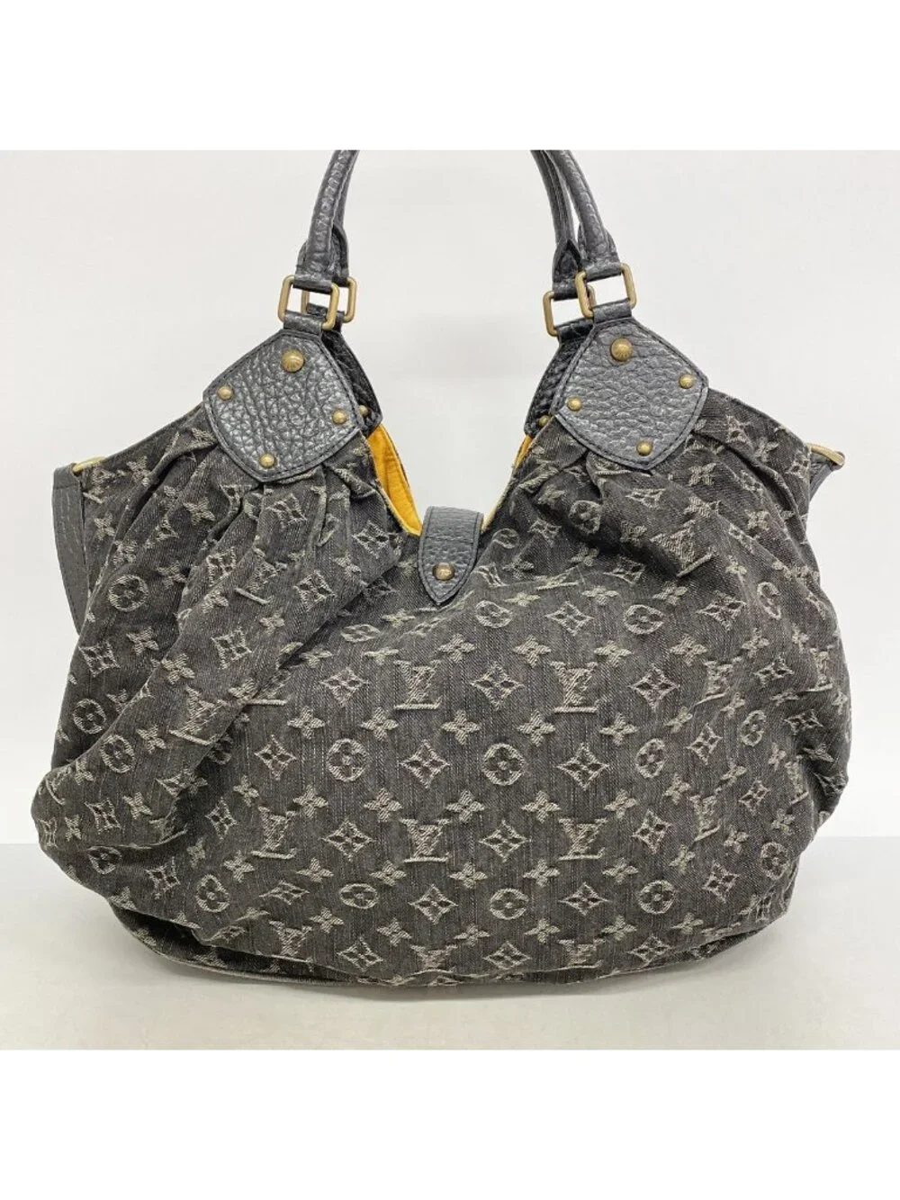 Louis Vuitton Tote Monogram Denim L Black